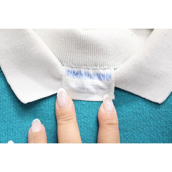 Vintage Winter Snowflake Reindeer Sweatshirt Large - Picture 3 of 7